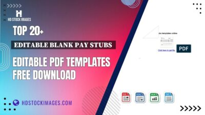 Top 20+ Editable Blank Pay Stubs  Editable PDF Templates Free Download