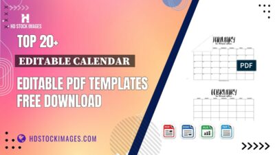 Top 20+ Editable Calendar  Editable PDF Templates Free Download