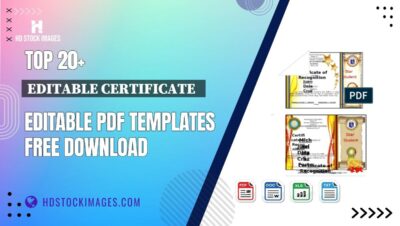 Top 20+ Editable Certificate   Editable PDF Templates Free Download