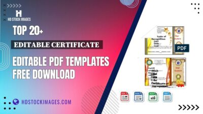 Top 20+ Editable Certificate Editable PDF Templates Free Download
