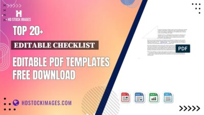 Top 20+ Editable Checklist  Editable PDF Templates Free Download