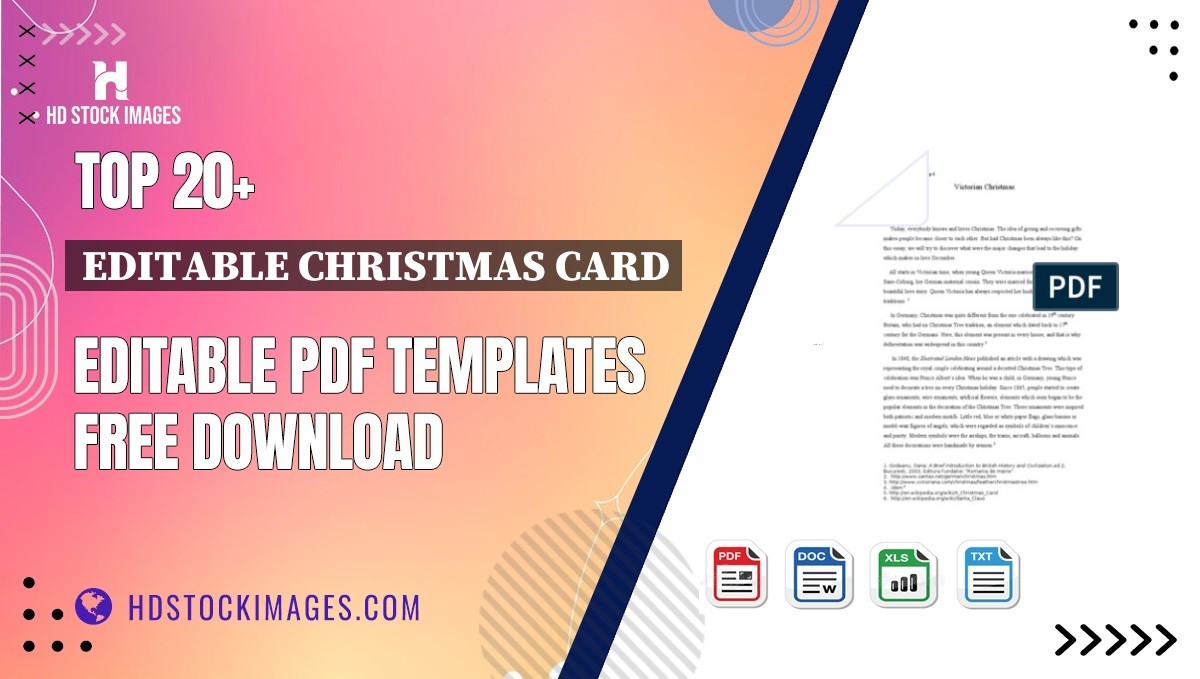 Top 20+ Editable Christmas Card Editable PDF Templates Free Download