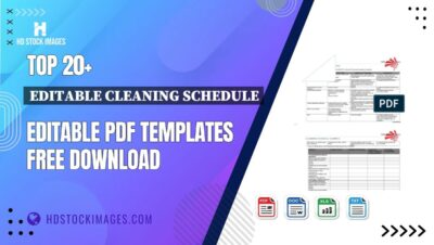 Top 20+ Editable Cleaning Schedule Editable PDF Templates Free Download