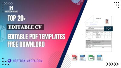 Top 20+ Editable Cv  Editable PDF Templates Free Download