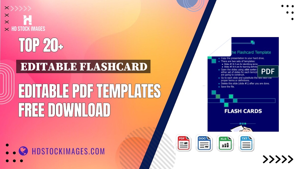 Top 20+ Editable Flashcard Editable PDF Templates Free Download