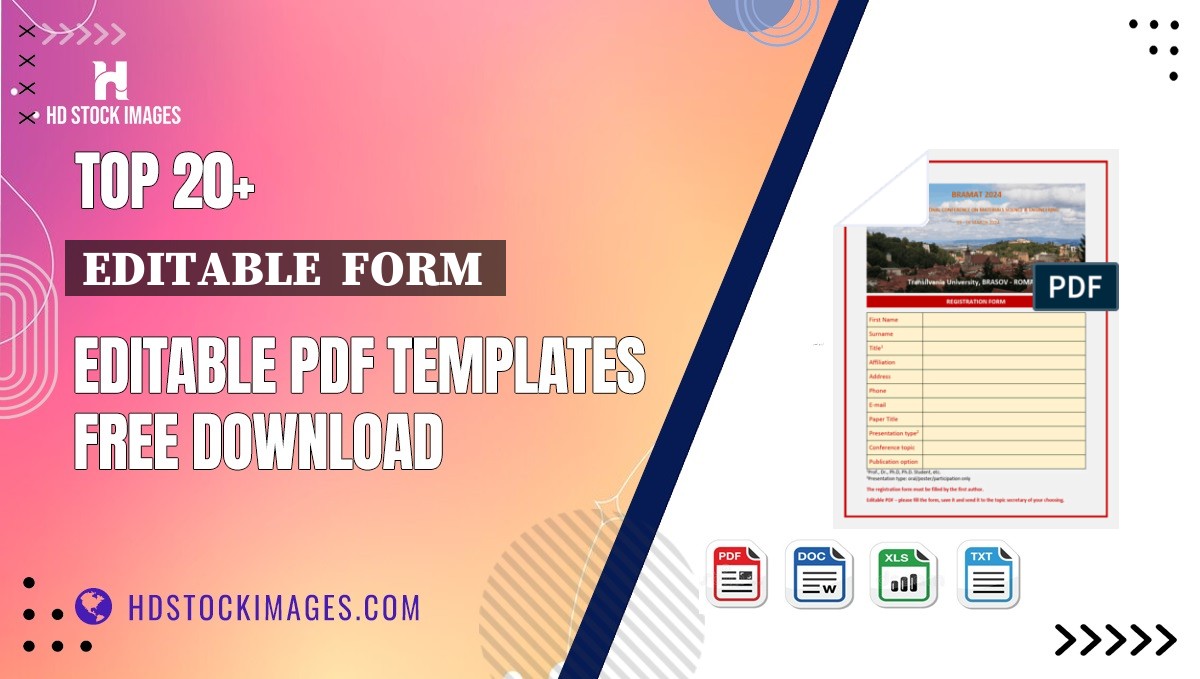 Top 20+ Editable  Form  Editable PDF Templates Free Download