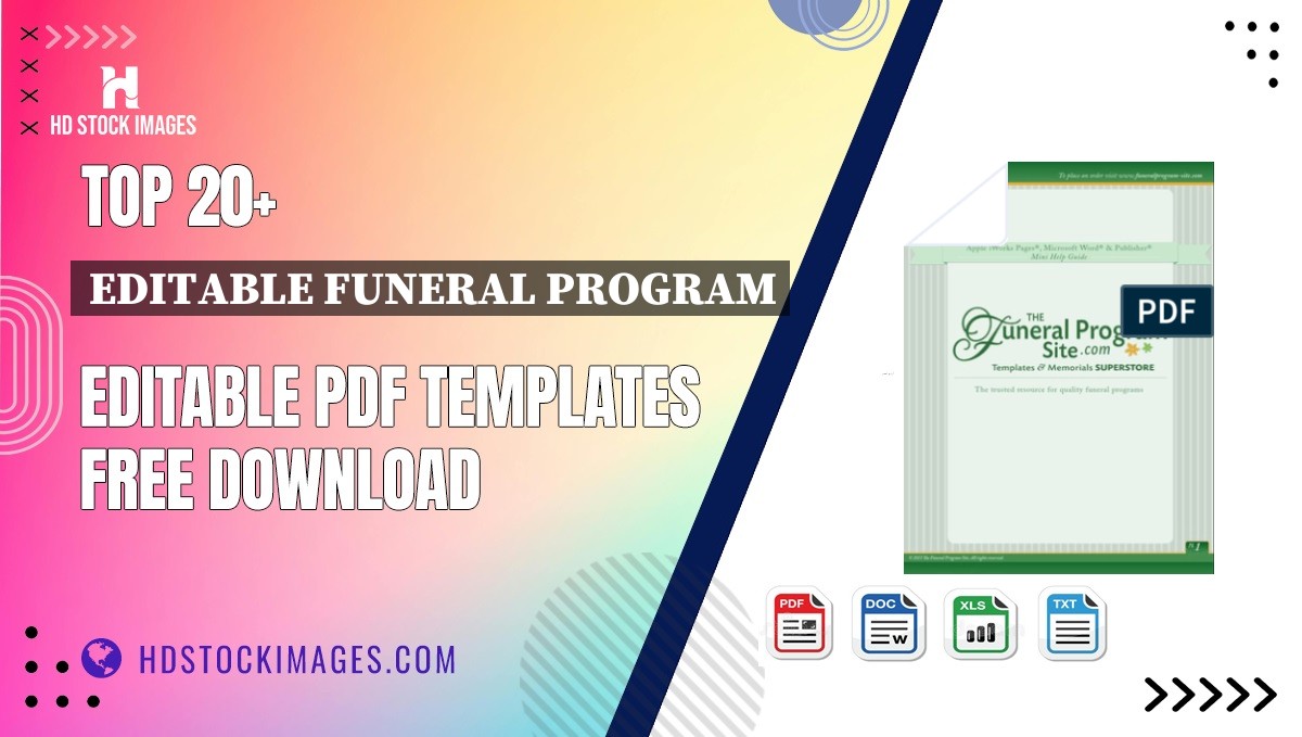 Top 20+ Editable Funeral Program Editable PDF Templates Free Download