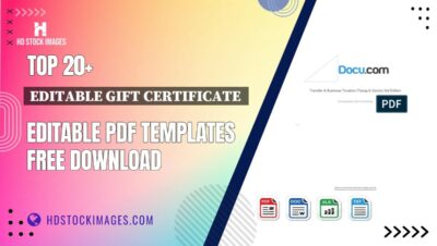 Top 20+ Editable Gift Certificate  Editable PDF Templates Free Download