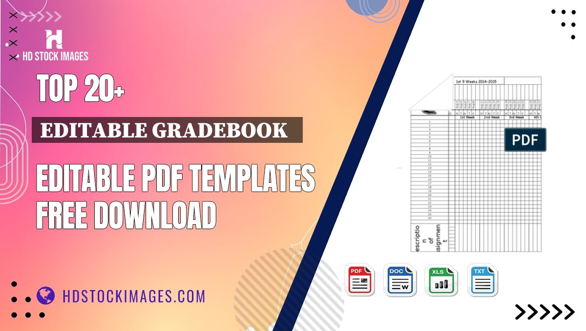 Top 20+ Editable Gradebook   Editable PDF Templates Free Download