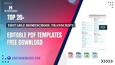 Top 20+ Editable Homeschool Transcript  Editable PDF Templates Free Download