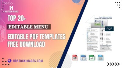 Top 20+ Editable Menu Editable PDF Templates Free Download