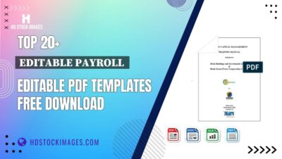 Top 20+ Editable Payroll  Editable PDF Templates Free Download