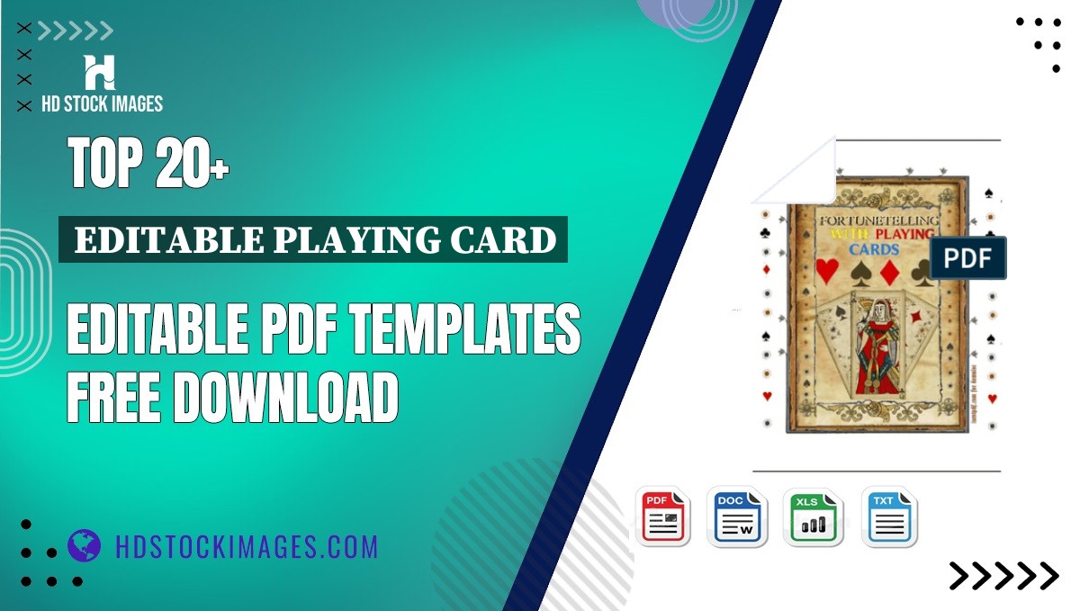 Top 20+ Editable Playing Card Editable PDF Templates Free Download