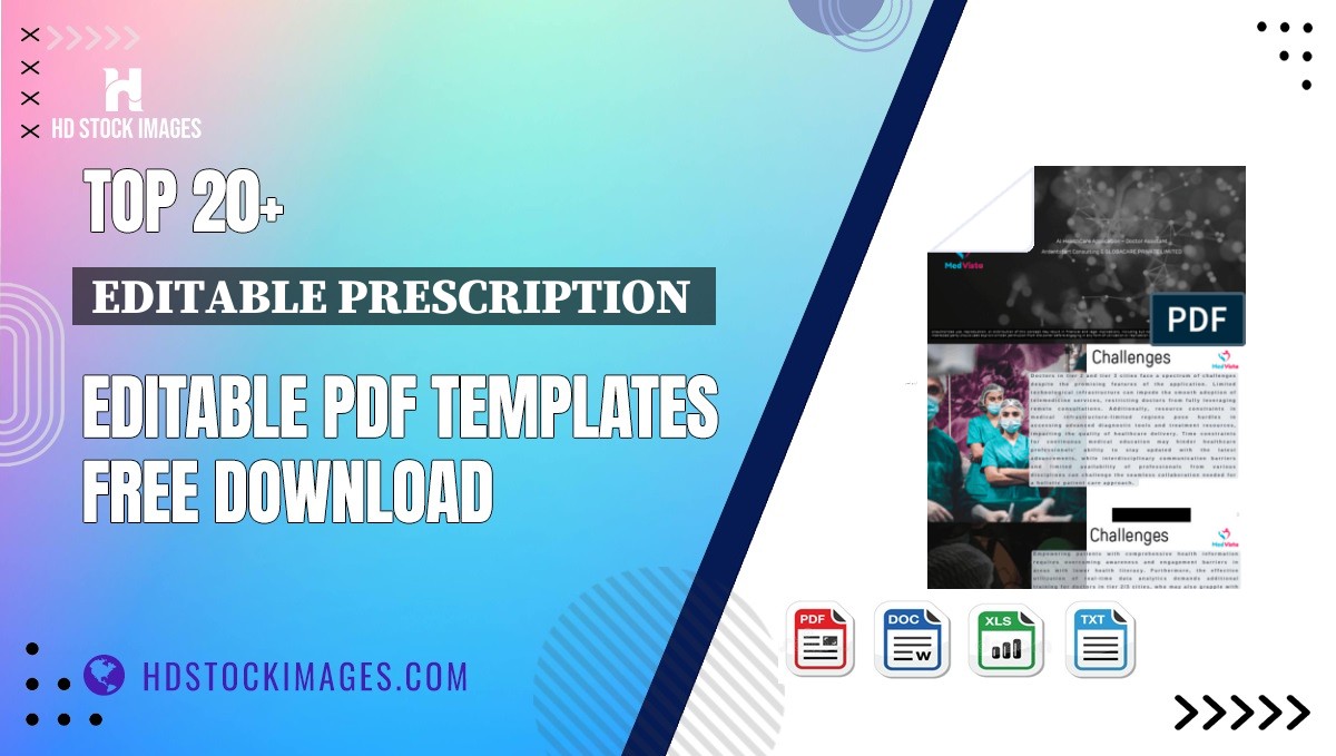 Top 20+ Editable Prescription  Editable PDF Templates Free Download