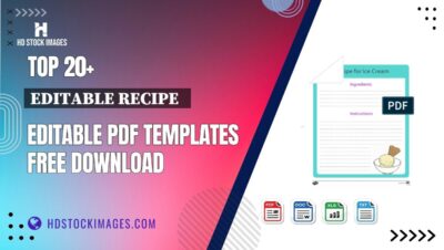 Top 20+ Editable Recipe   Editable PDF Templates Free Download