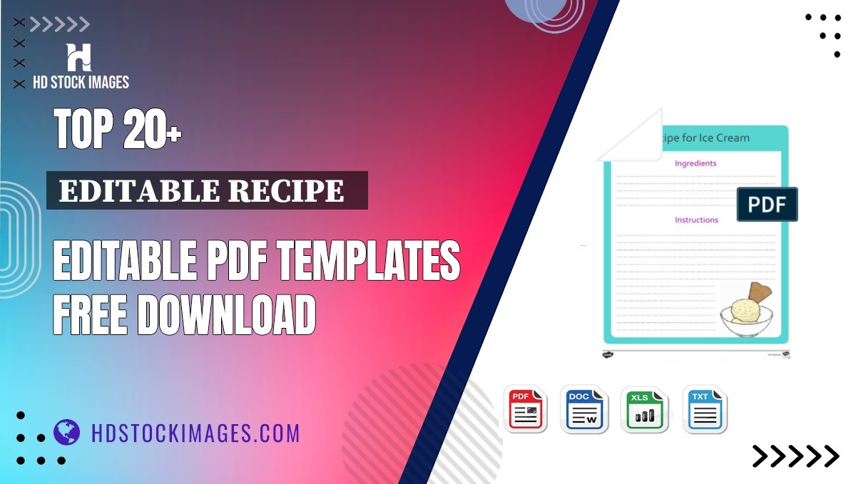 Top 20+ Editable Recipe   Editable PDF Templates Free Download