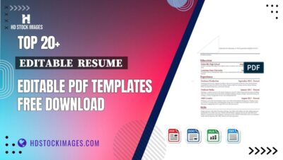 Top 20+ Editable  Resume  Editable PDF Templates Free Download