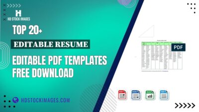 Top 20+ Editable Resume Editable PDF Templates Free Download