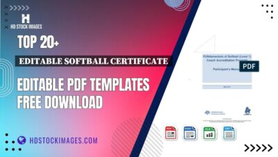 Top 20+ Editable Softball Certificate Editable PDF Templates Free Download