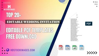 Top 20+ Editable Wedding Invitation  Editable PDF Templates Free Download