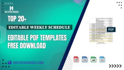 Top 20+ Editable Weekly Schedule  Editable PDF Templates Free Download