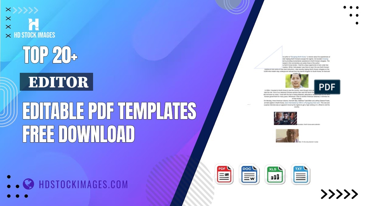 Top 20+  Editor Editable PDF Templates Free Download