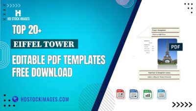 Top 20+ Eiffel Tower  Editable PDF Templates Free Download