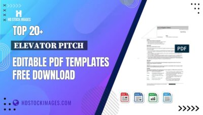 Top 20+ Elevator Pitch  Editable PDF Templates Free Download