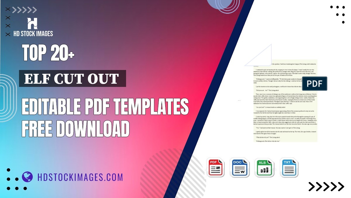 Top 20+ Elf Cut Out  Editable PDF Templates Free Download