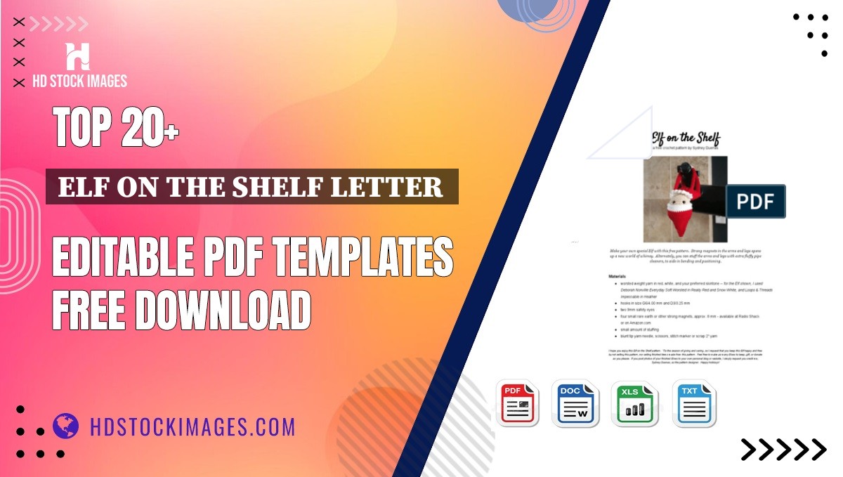 Top 20+ Elf On The Shelf Letter  Editable PDF Templates Free Download