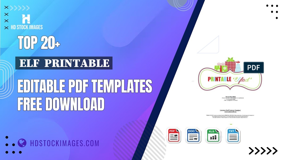 Top 20+ Elf  Printable Editable PDF Templates Free Download