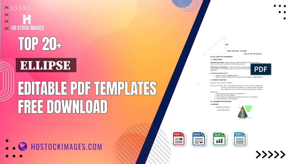 Top 20+ Ellipse  Editable PDF Templates Free Download