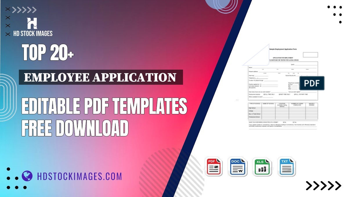 Top 20+ Employee Application  Editable PDF Templates Free Download