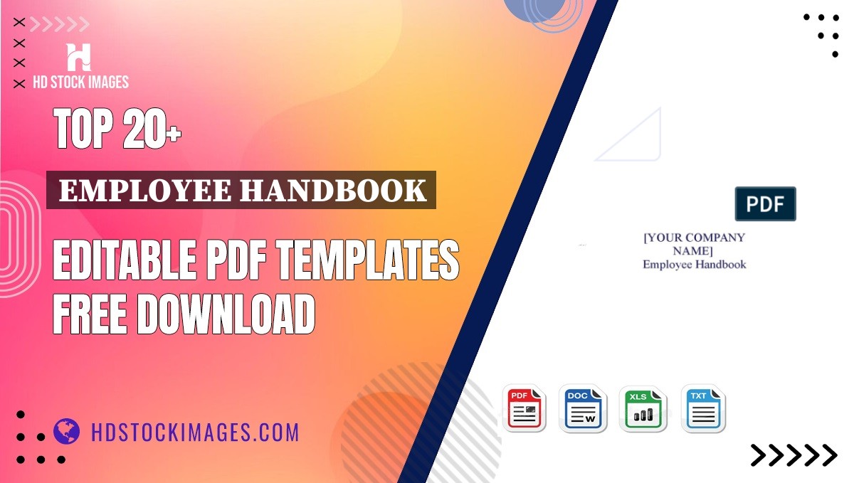 Top 20+ Employee Handbook Editable PDF Templates Free Download