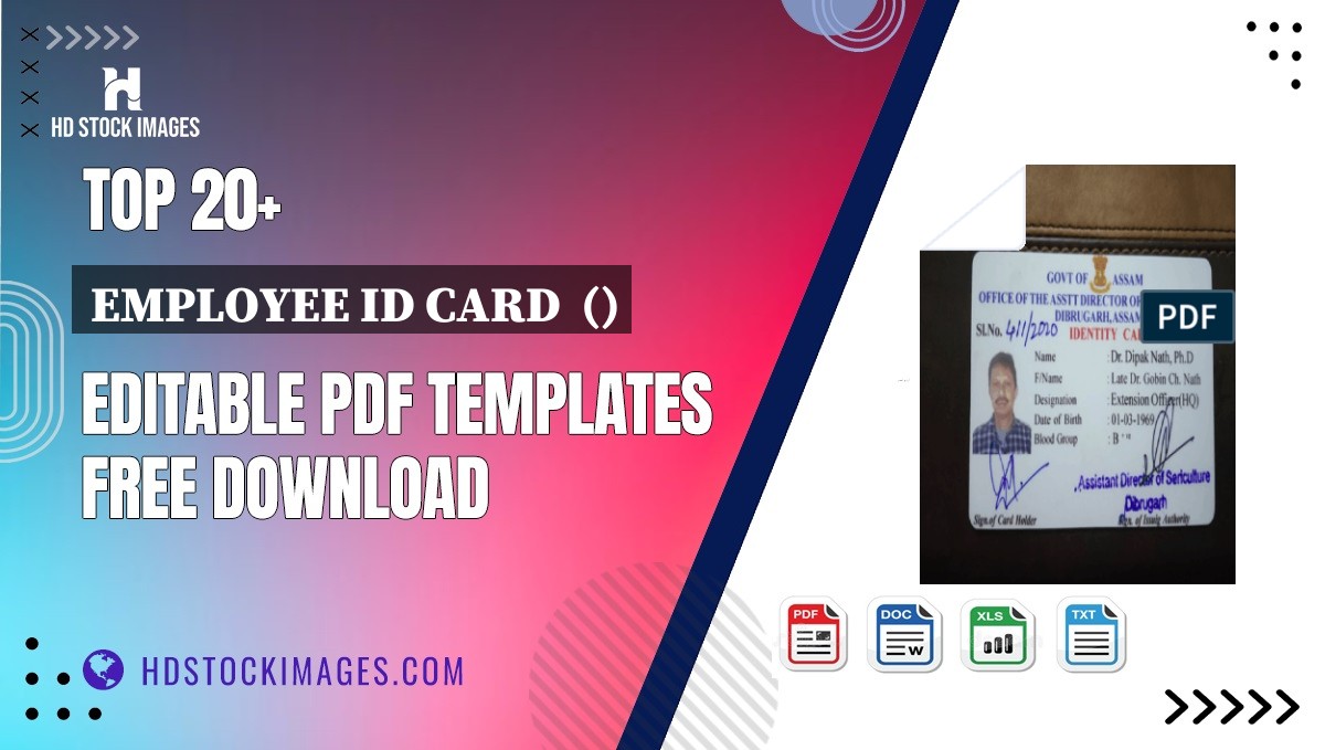 Top 20+ Employee Id Card  () Editable PDF Templates Free Download