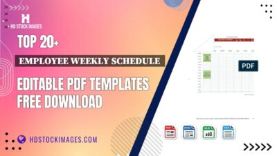 Top 20+ Employee Weekly Schedule  Editable PDF Templates Free Download