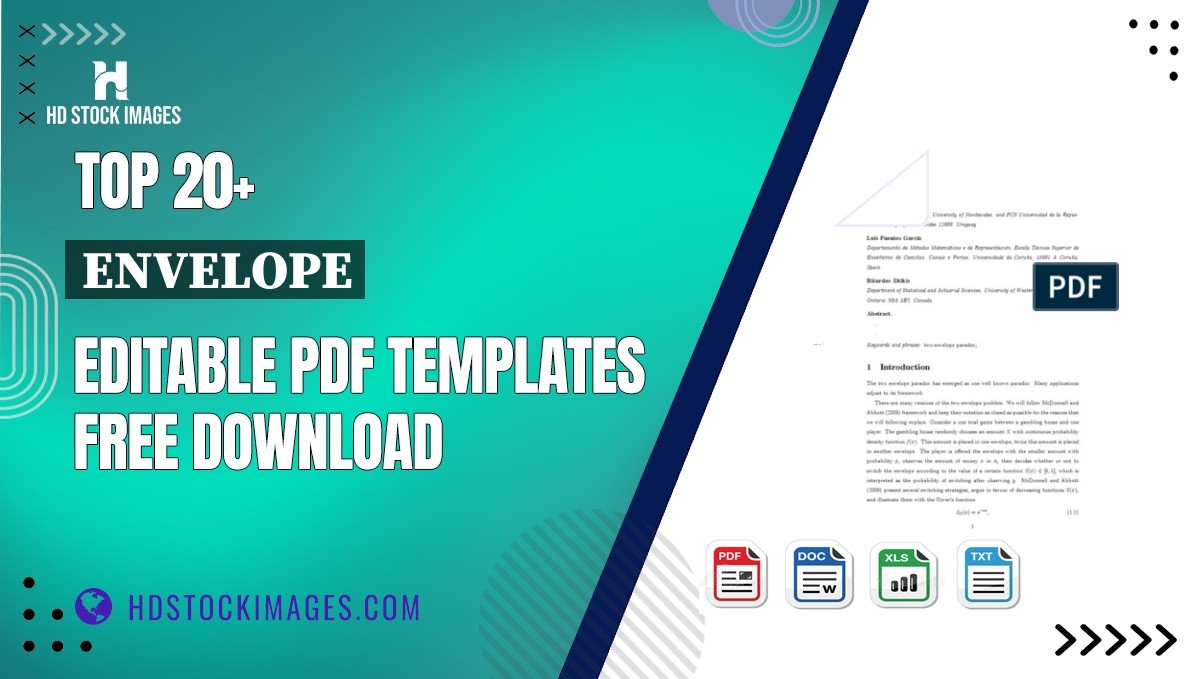 Top 20+ Envelope Editable PDF Templates Free Download