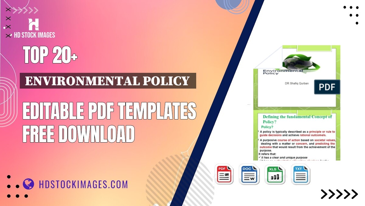 Top 20+ Environmental Policy  Editable PDF Templates Free Download