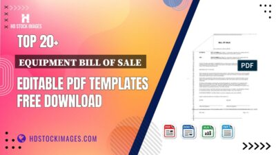 Top 20+ Equipment Bill Of Sale  Editable PDF Templates Free Download