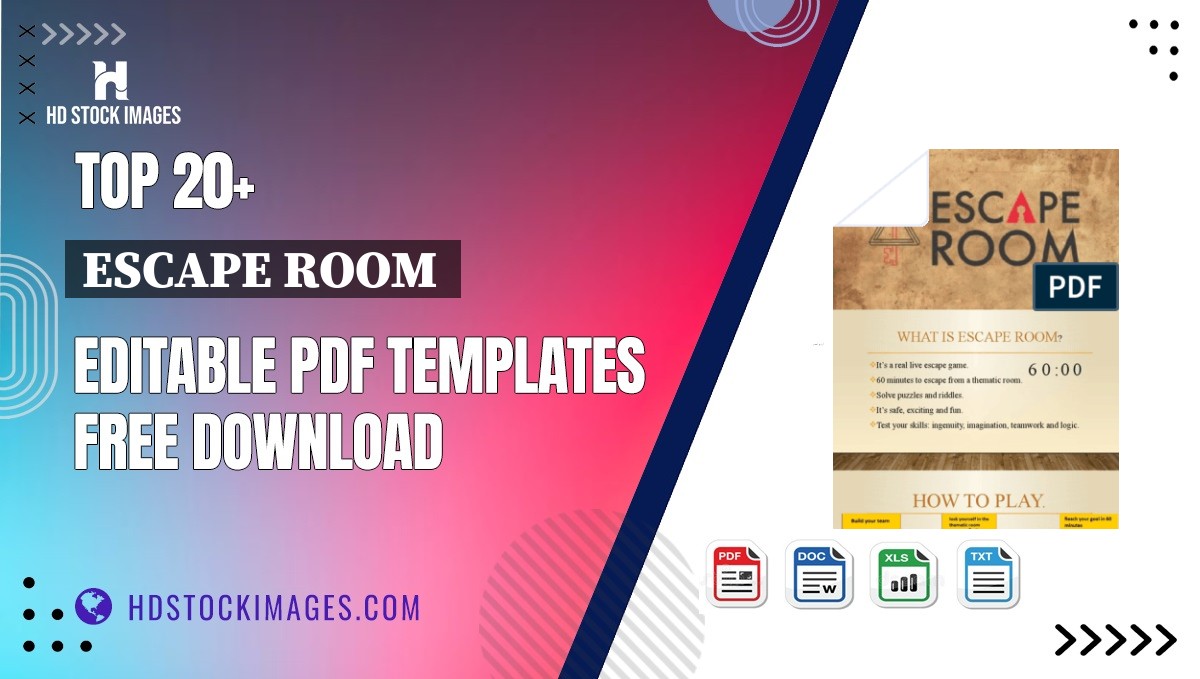 Top 20+ Escape Room  Editable PDF Templates Free Download