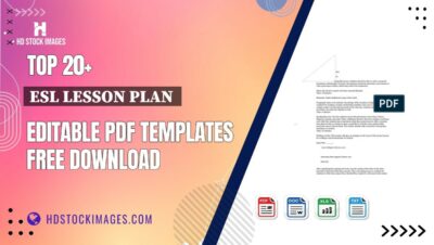 Top 20+ Esl Lesson Plan  Editable PDF Templates Free Download