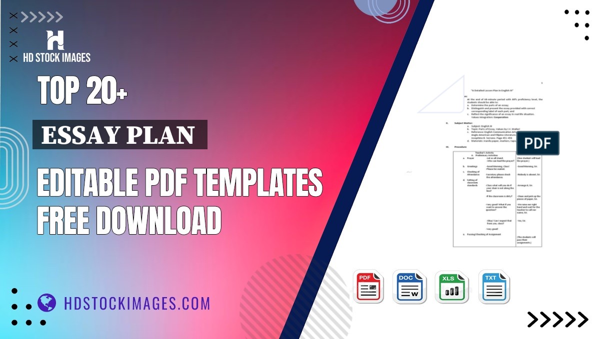 Top 20+ Essay Plan  Editable PDF Templates Free Download