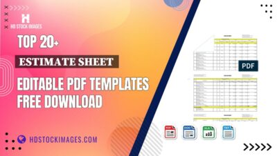 Top 20+ Estimate Sheet  Editable PDF Templates Free Download