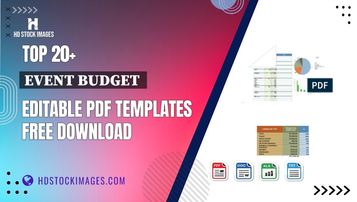 Top 20+ Event Budget  Editable PDF Templates Free Download