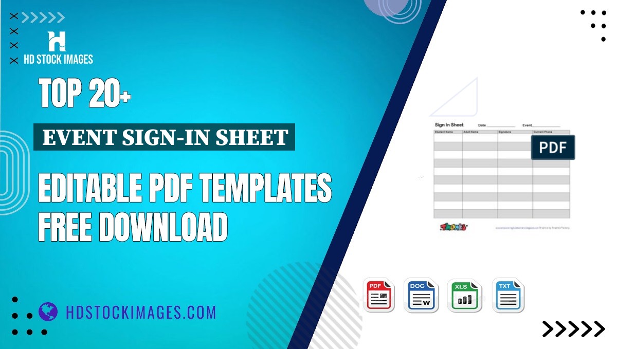 Top 20+ Event Sign-in Sheet Editable PDF Templates Free Download