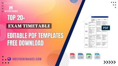 Top 20+ Exam Timetable Editable PDF Templates Free Download