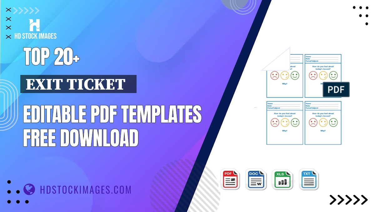 Top 20+ Exit Ticket   Editable PDF Templates Free Download