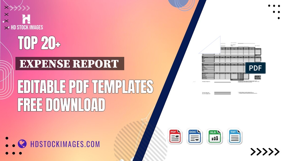 Top 20+ Expense Report  Editable PDF Templates Free Download