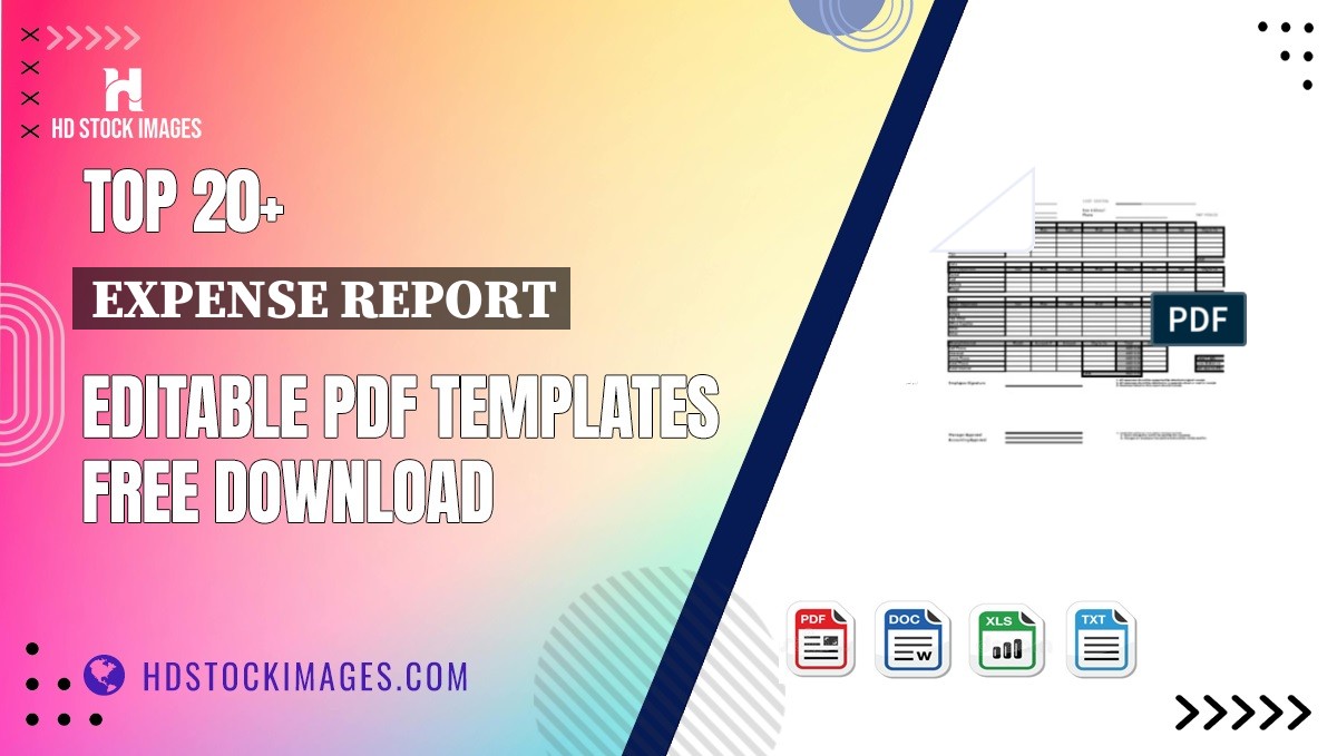 Top 20+ Expense Report Editable PDF Templates Free Download