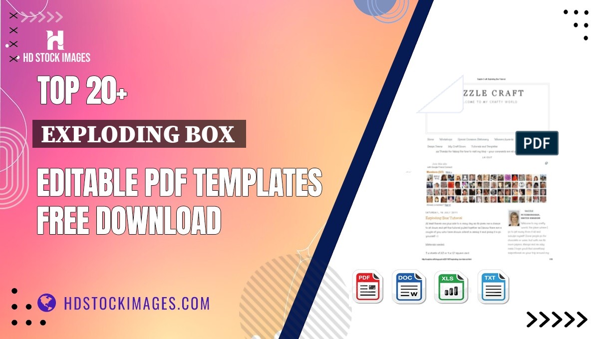 Top 20+ Exploding Box  Editable PDF Templates Free Download